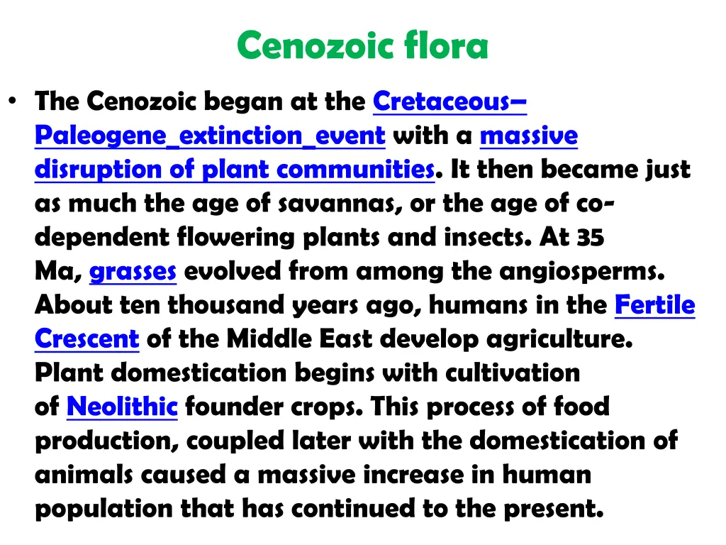 cenozoic flora