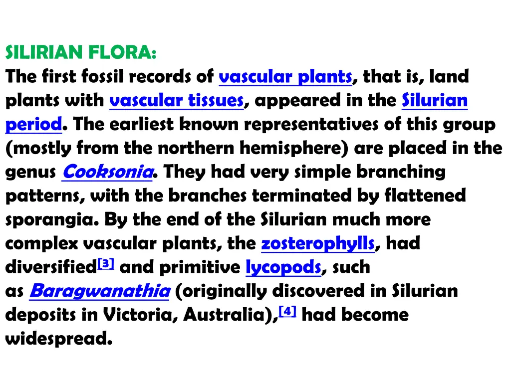 silirian flora the first fossil records