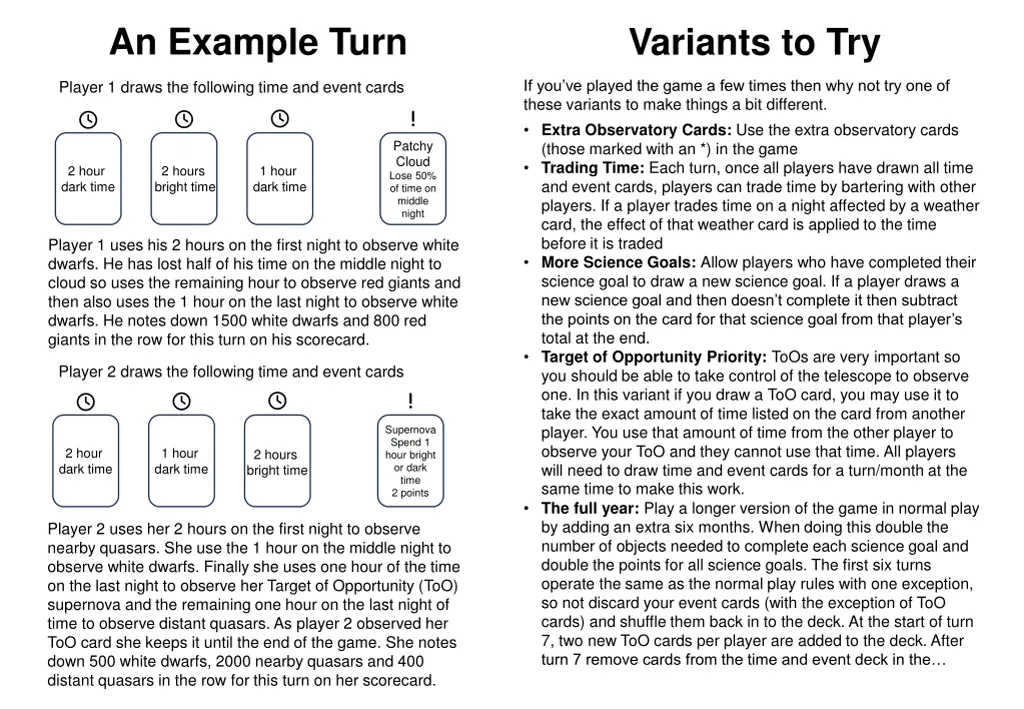 an example turn
