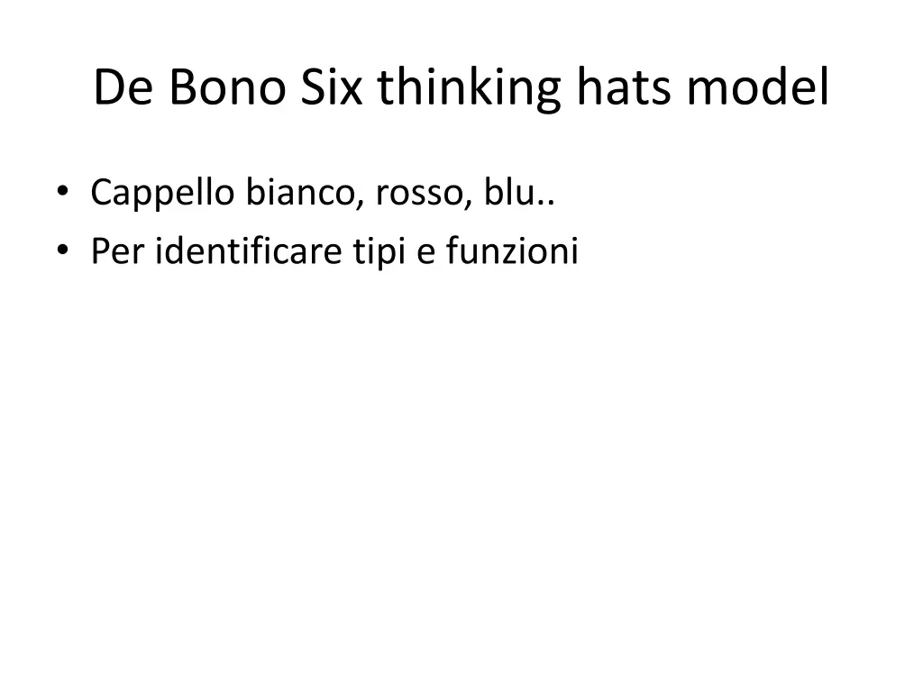 de bono six thinking hats model