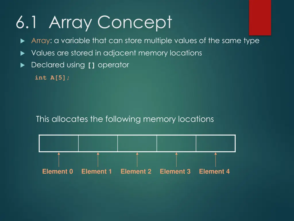 6 1 array concept