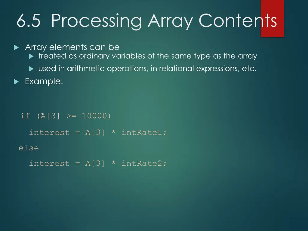 6 5 processing array contents