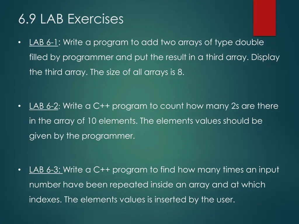 6 9 lab exercises