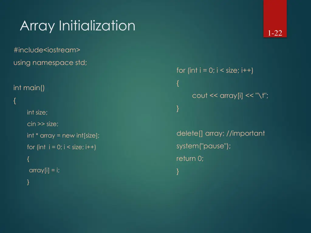 array initialization 1