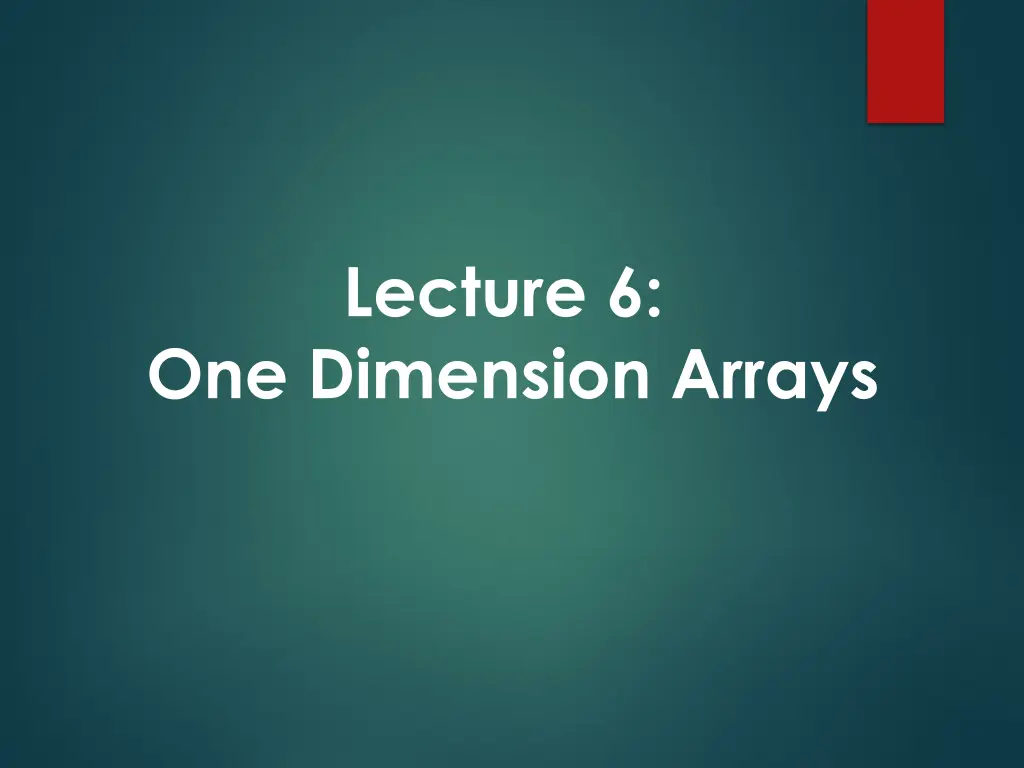 lecture 6