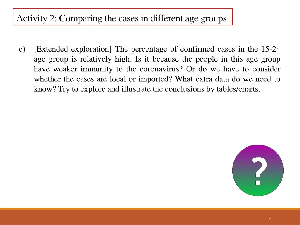 activity 2 comparing the cases in different 5