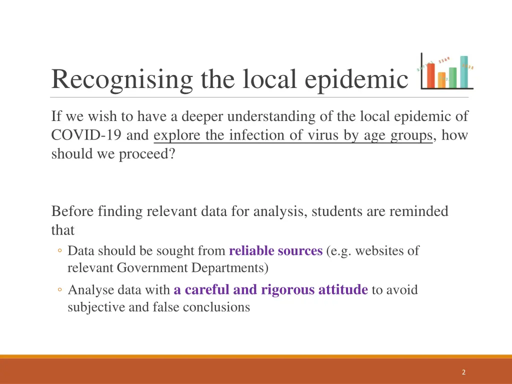 recognising the local epidemic