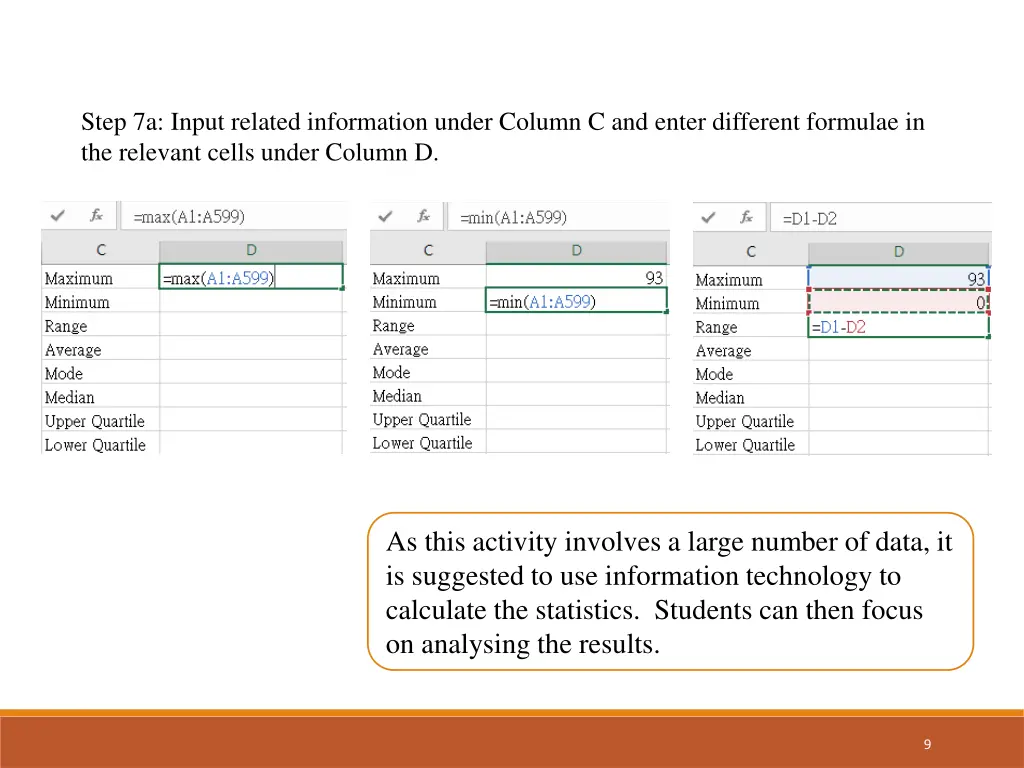 step 7a input related information under column