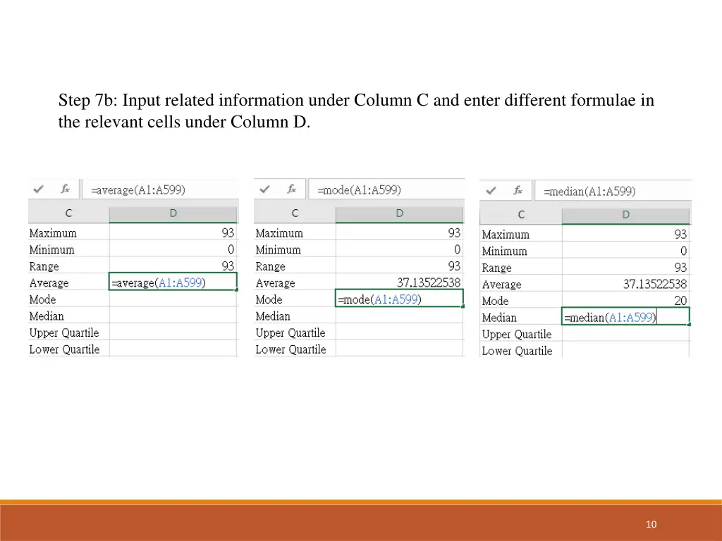 step 7b input related information under column