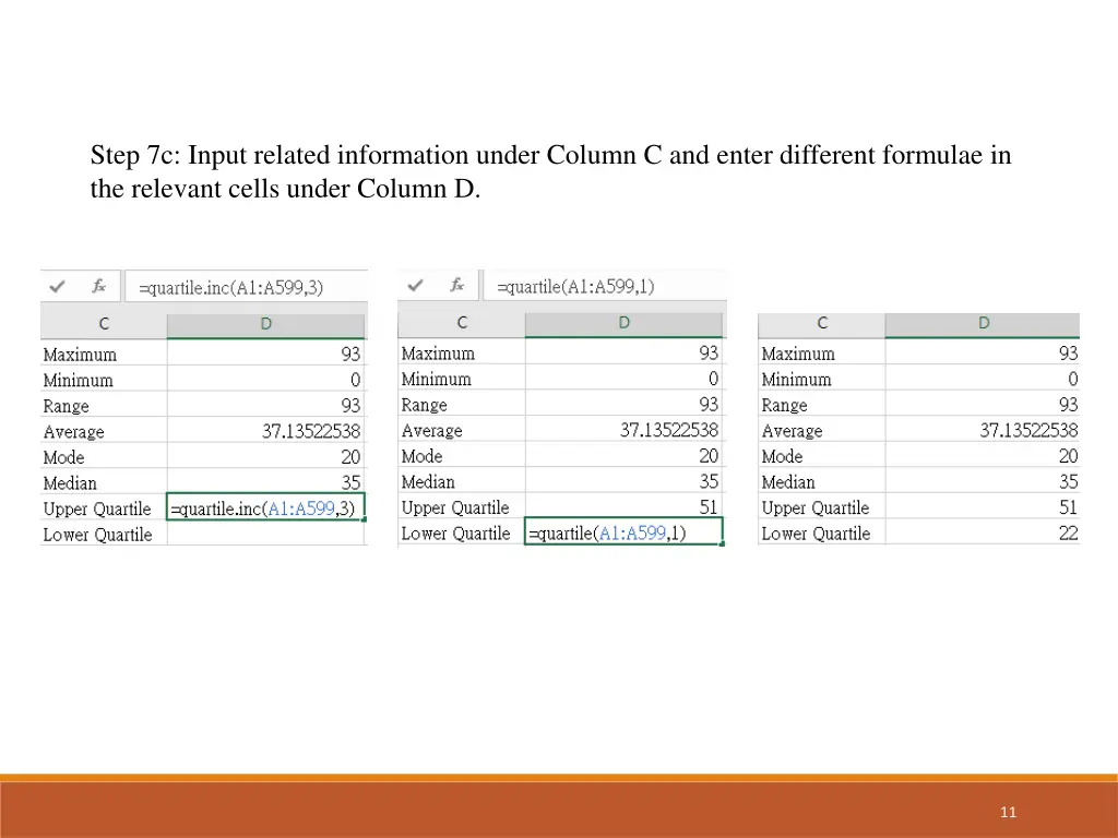 step 7c input related information under column