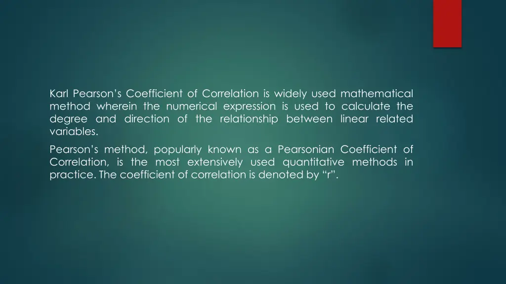 karl pearson s coefficient of correlation 1