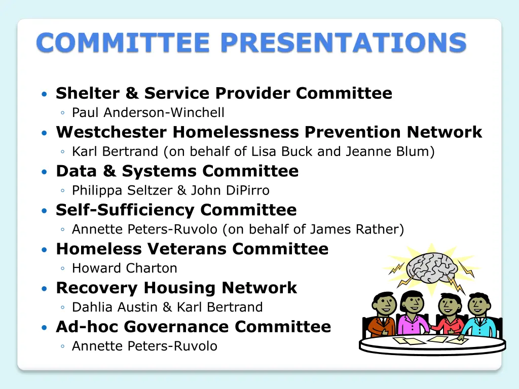 committee presentations