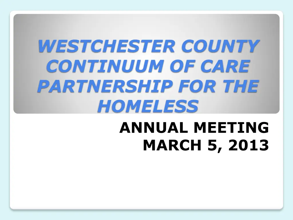 westchester county continuum of care partnership