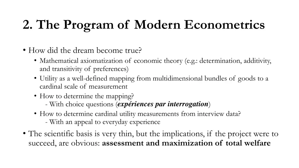 2 the program of modern econometrics 4