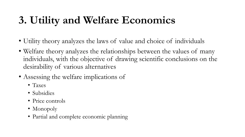 3 utility and welfare economics