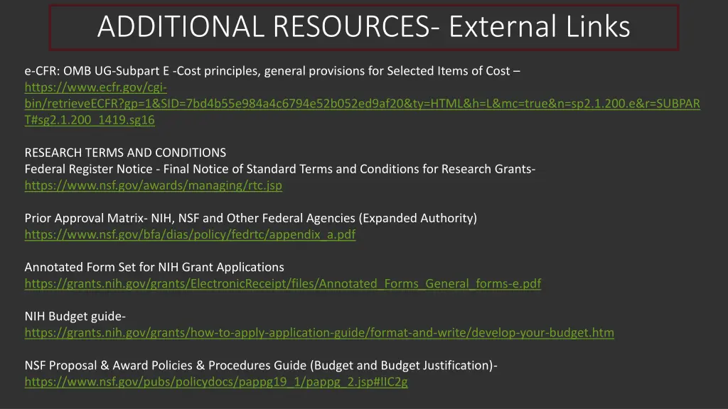 additional resources external links