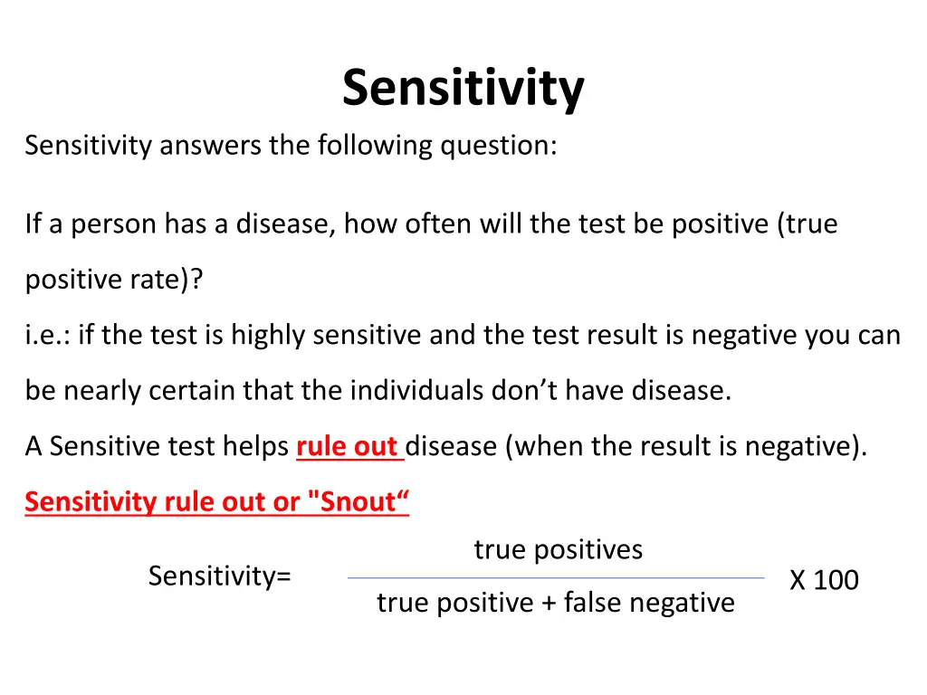sensitivity
