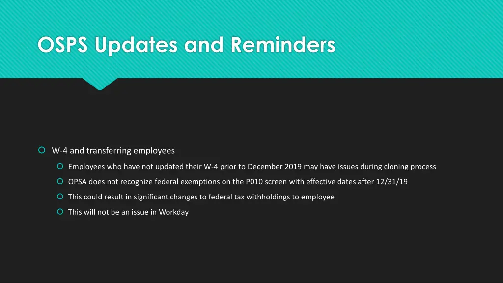 osps updates and reminders 1