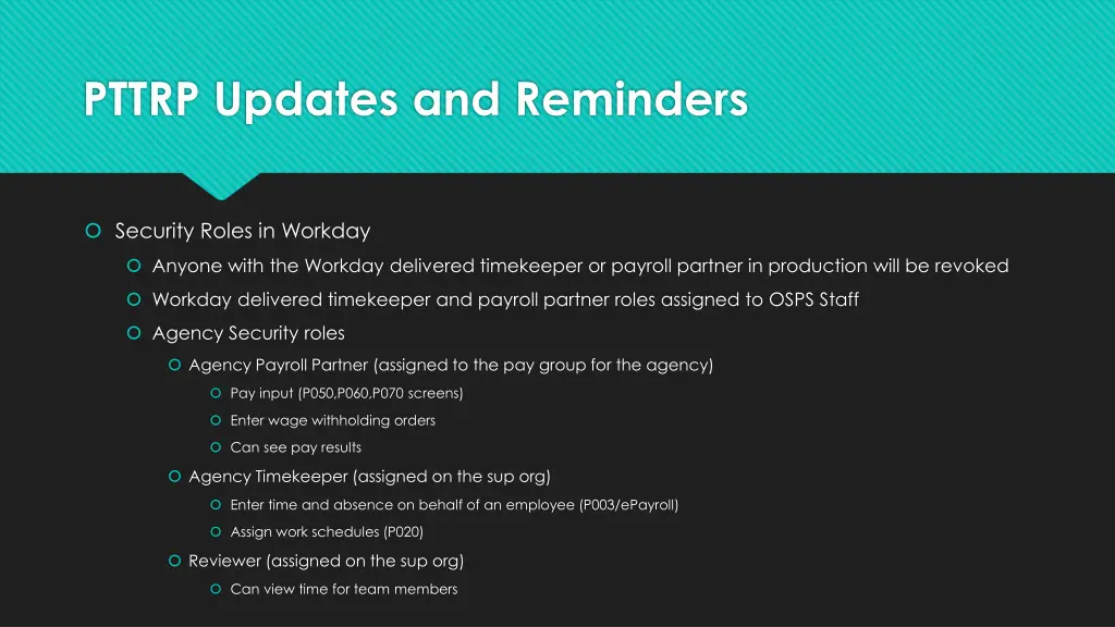 pttrp updates and reminders 2