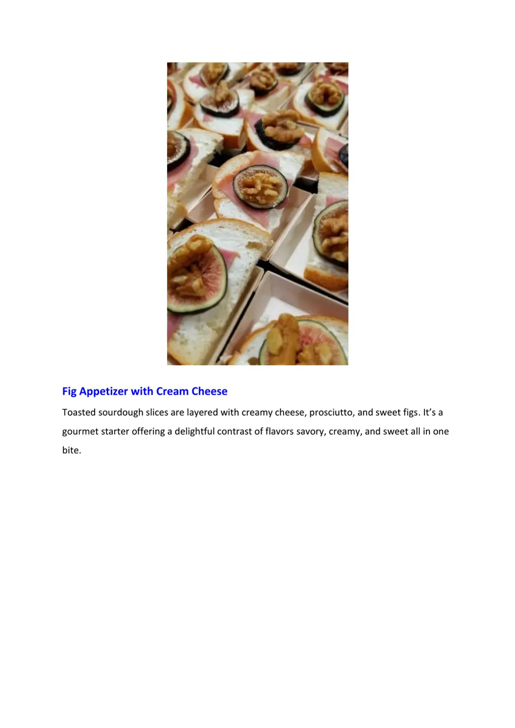 fig appetizer with cream cheese
