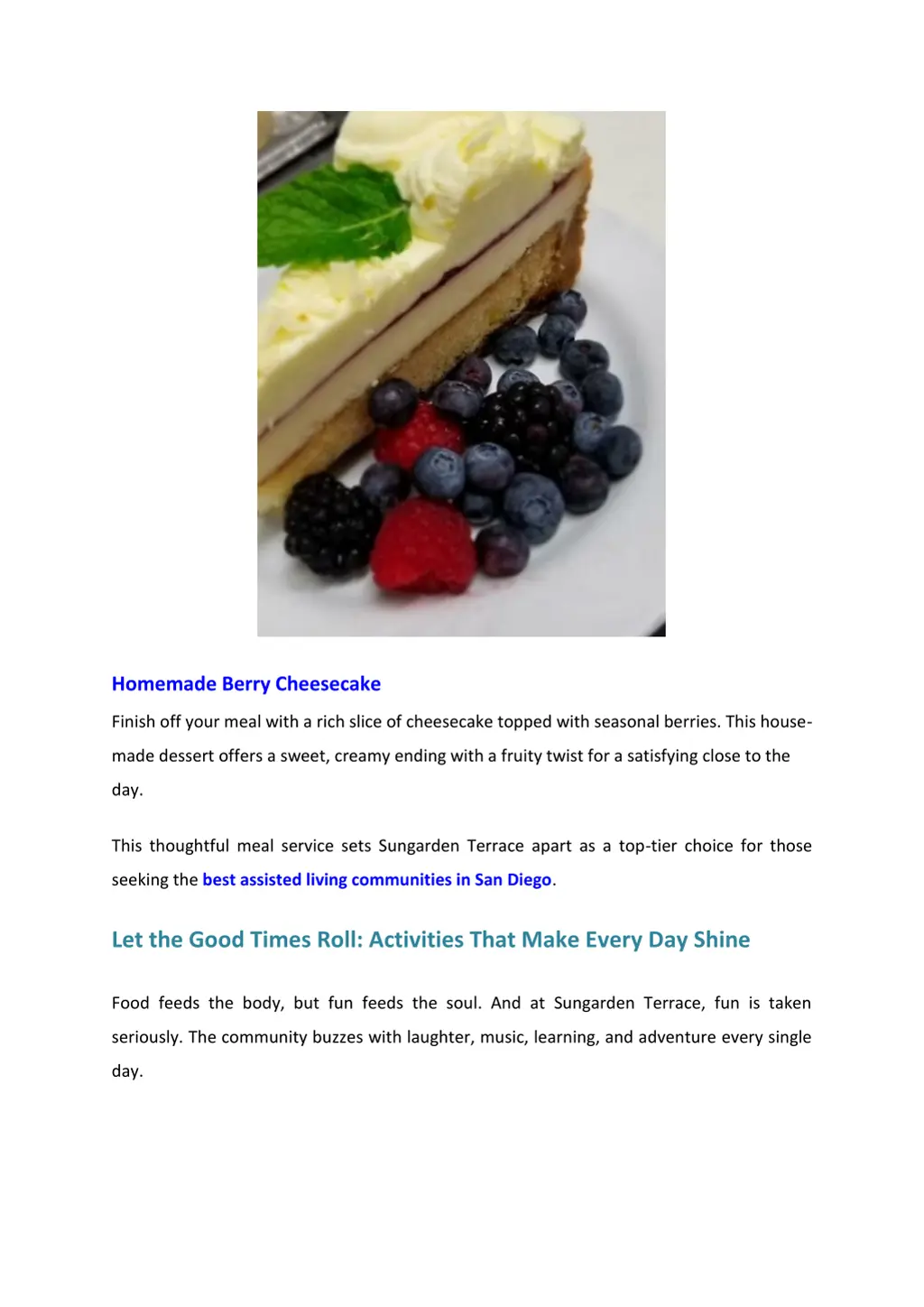 homemade berry cheesecake