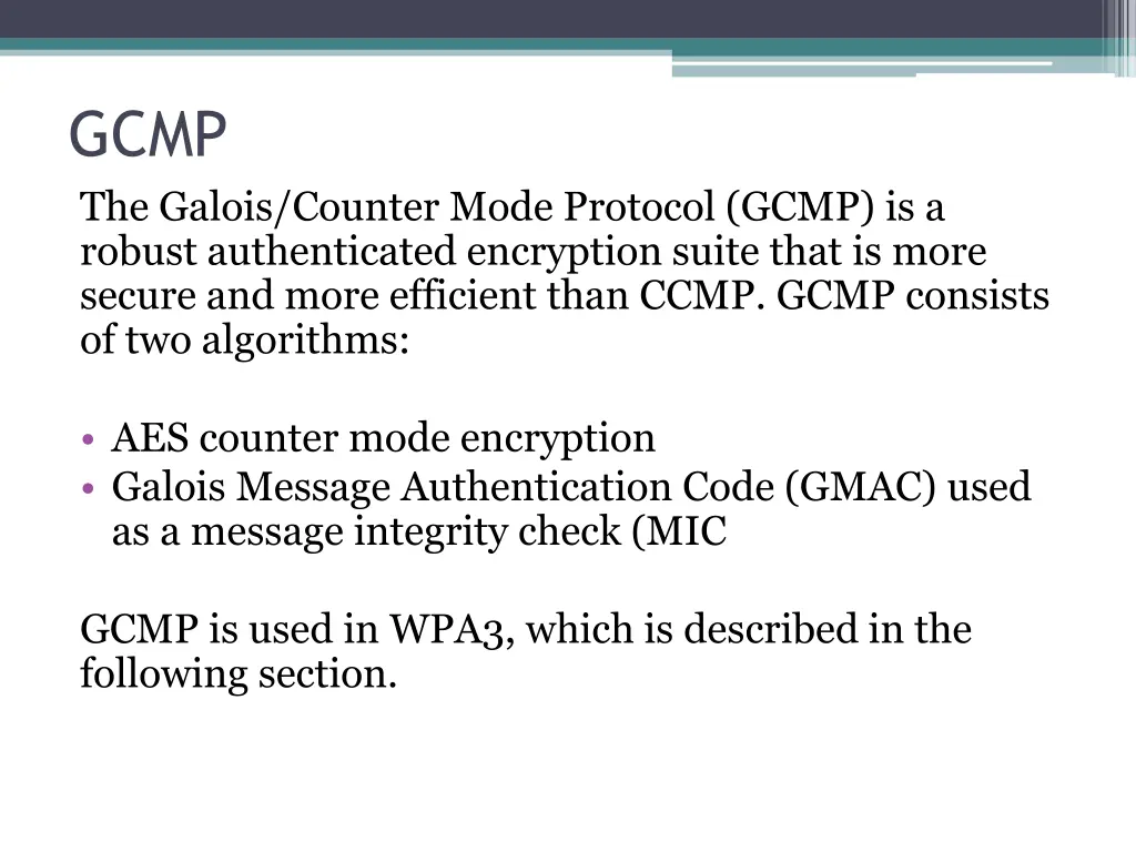 gcmp the galois counter mode protocol gcmp