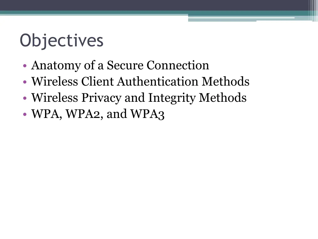 objectives