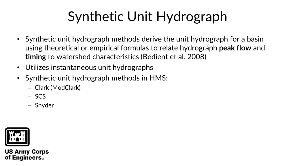 synthetic unit hydrograph