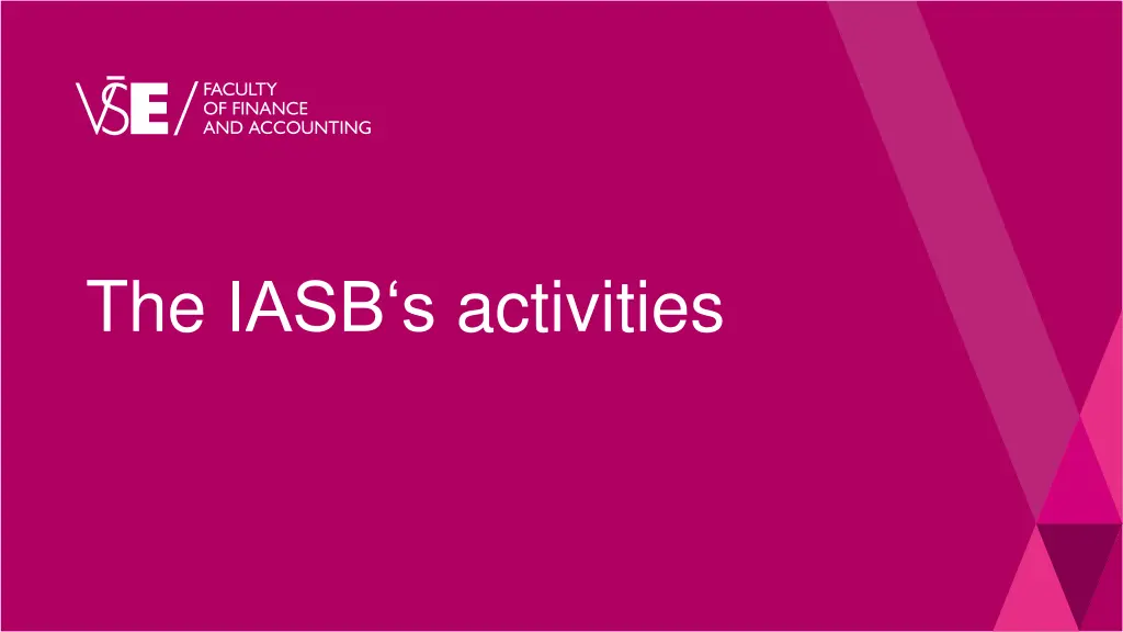 the iasb s activities