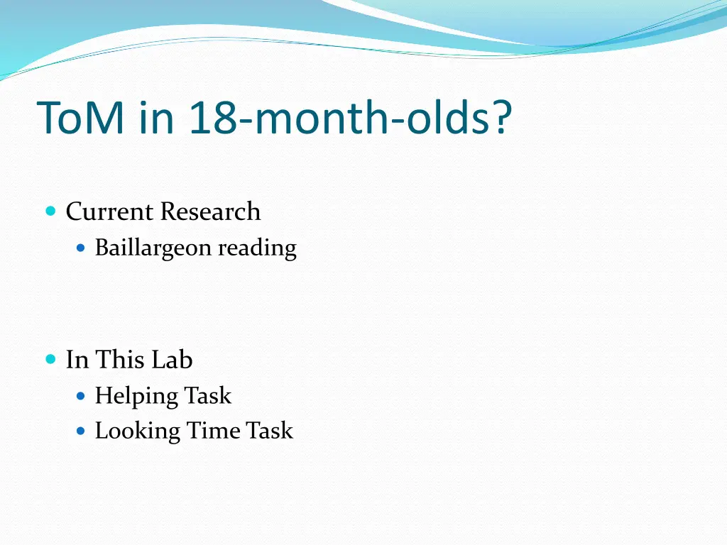 tom in 18 month olds