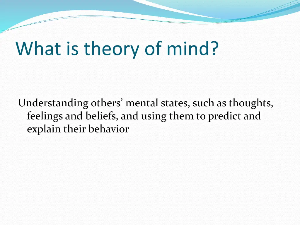 what is theory of mind