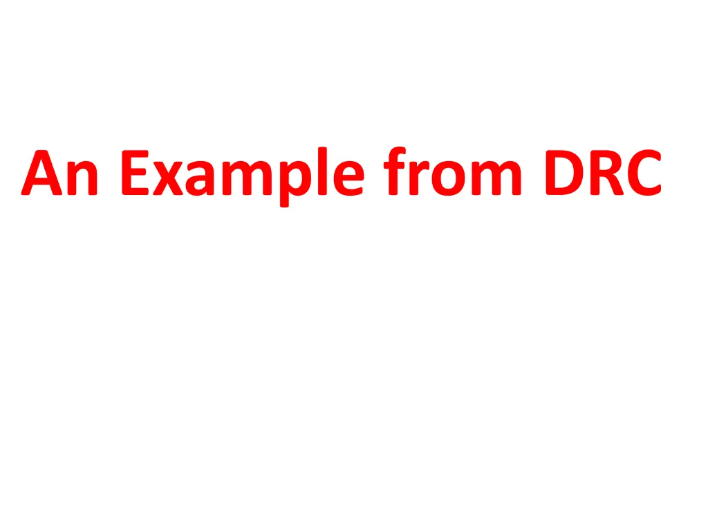 an example from drc
