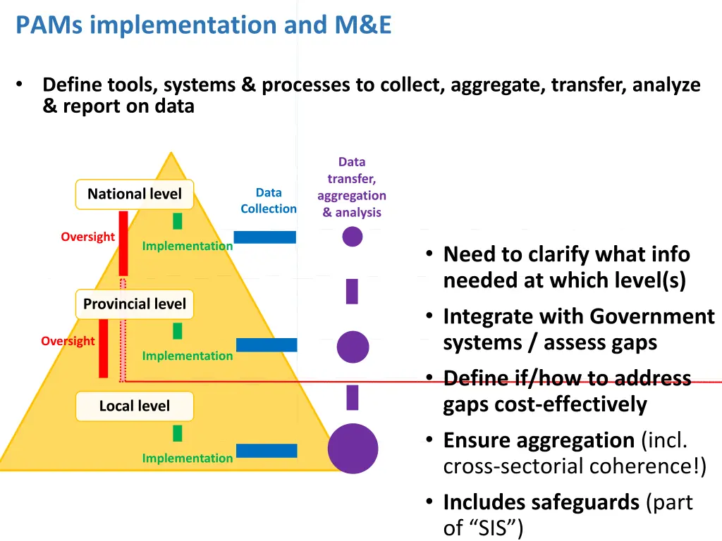 pams implementation and m e