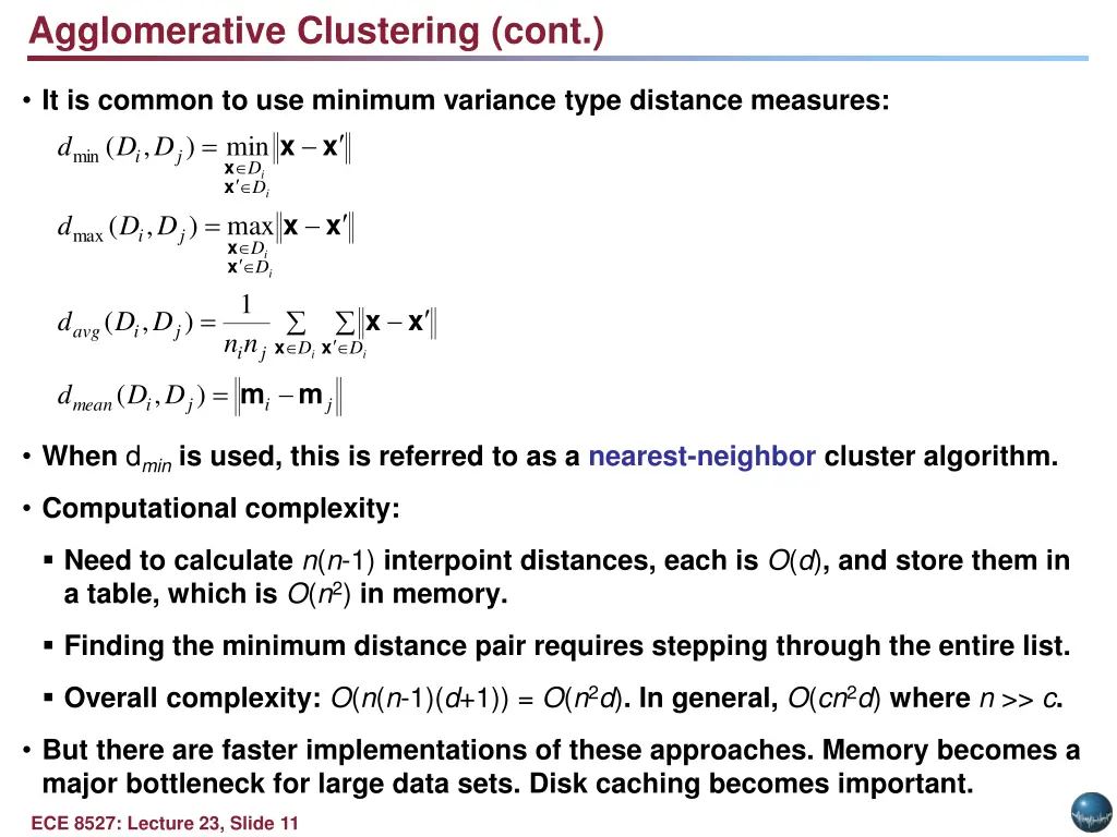 agglomerative clustering cont