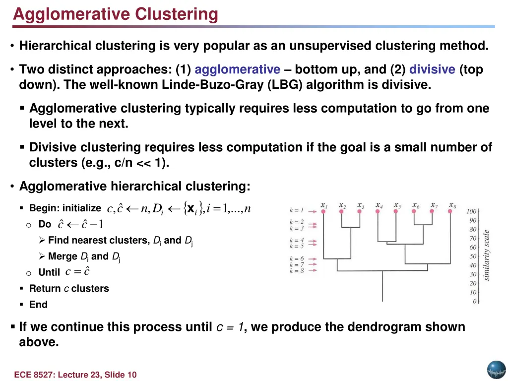 agglomerative clustering