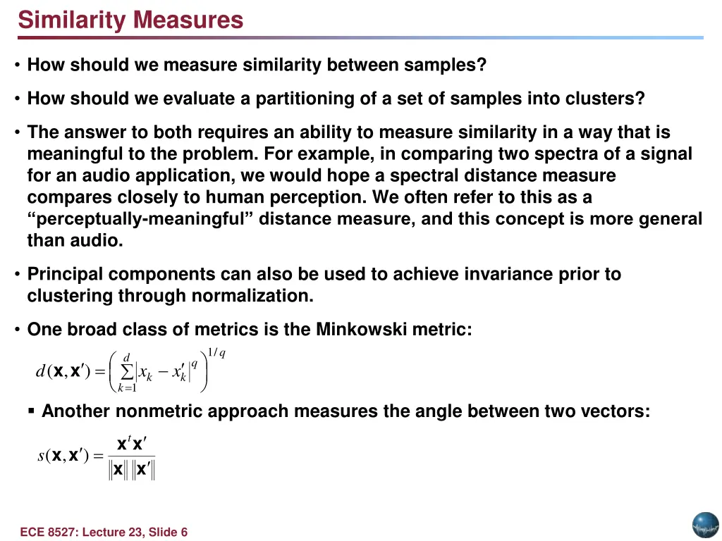 similarity measures