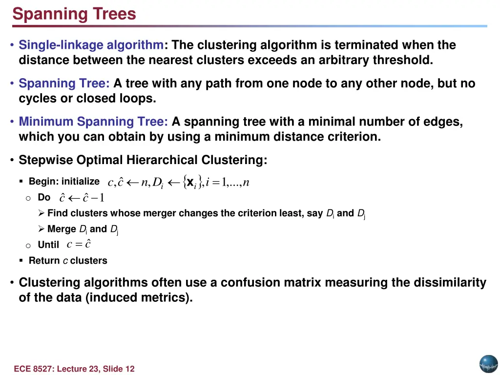 spanning trees