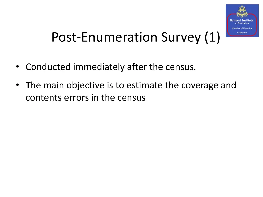 post enumeration survey 1