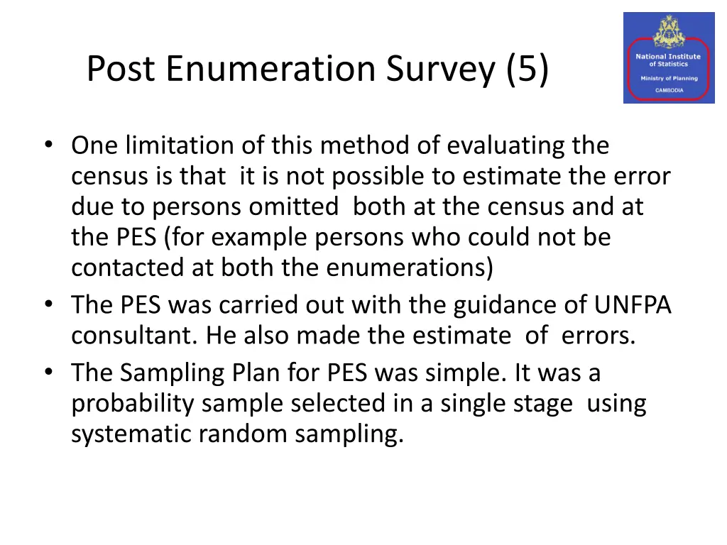 post enumeration survey 5