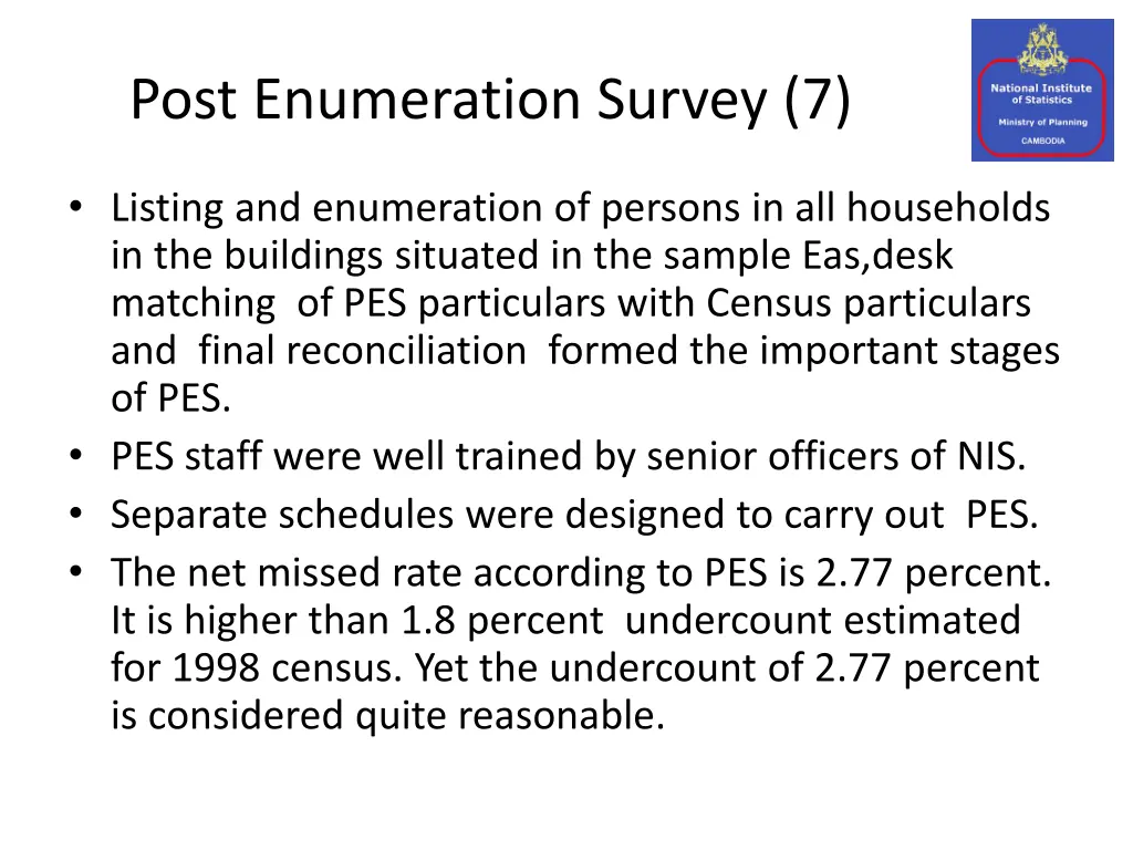 post enumeration survey 7