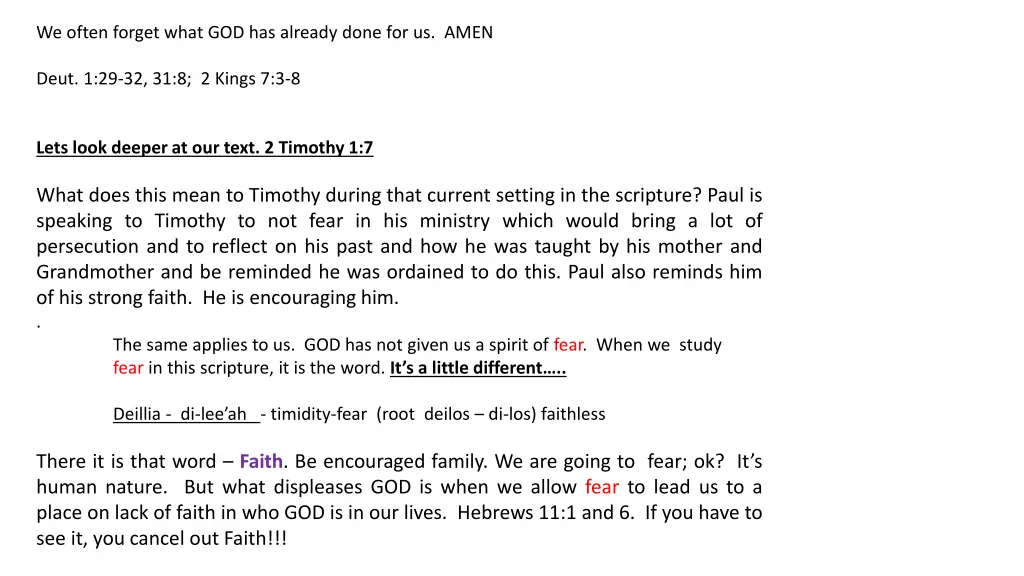 we often forget what god has already done
