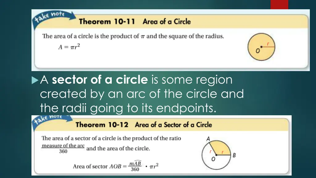 a sector of a circle is some region created