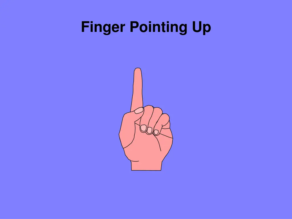 finger pointing up