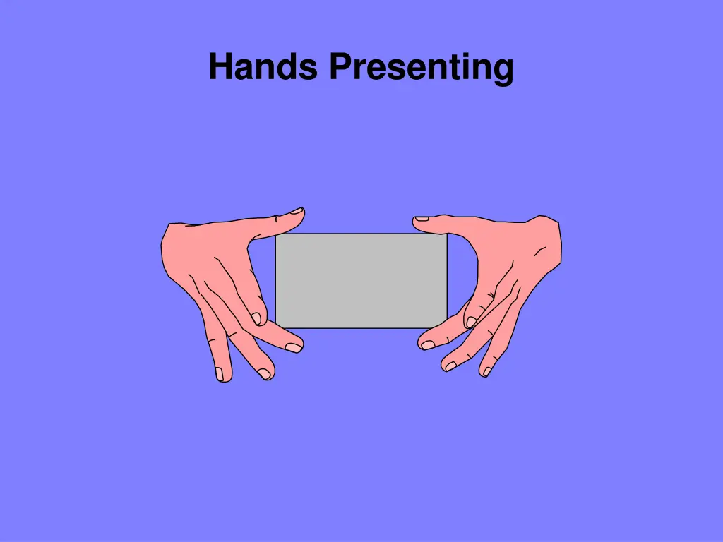 hands presenting
