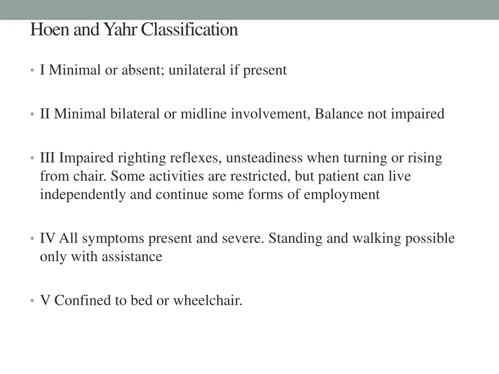 hoen and yahr classification