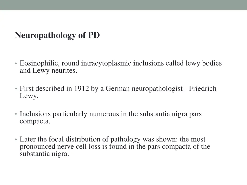 neuropathology of pd