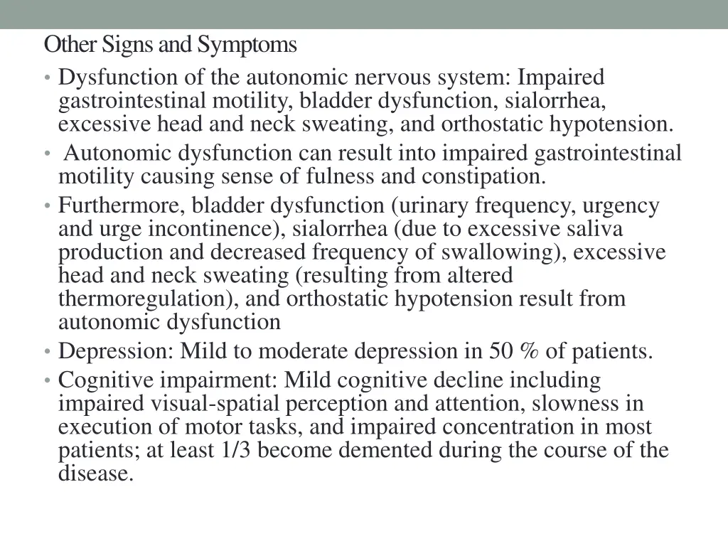 other signs and symptoms dysfunction