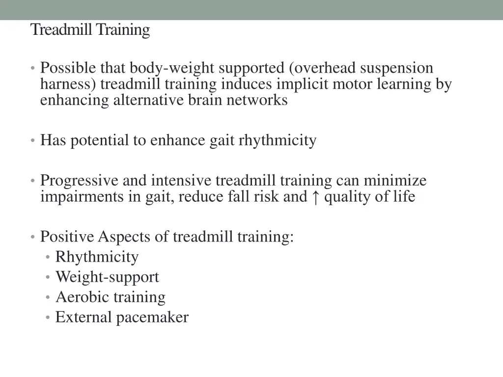 treadmill training 1