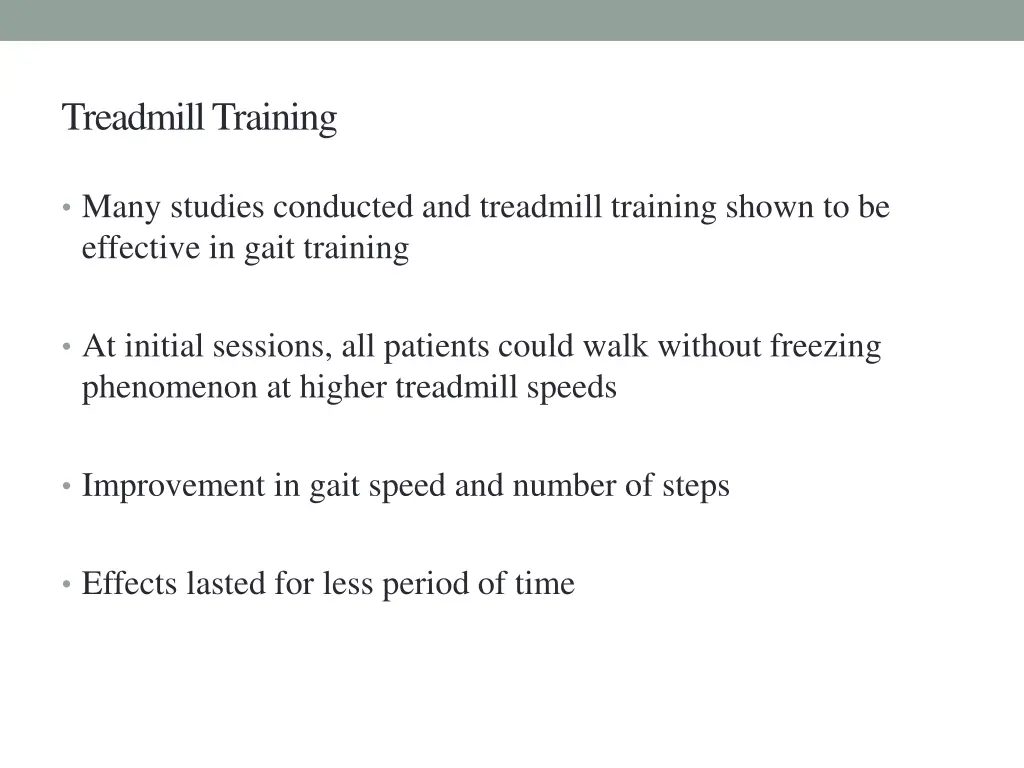 treadmill training
