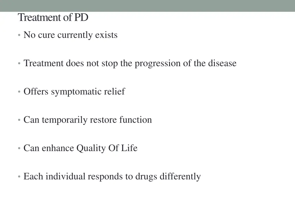 treatment of pd